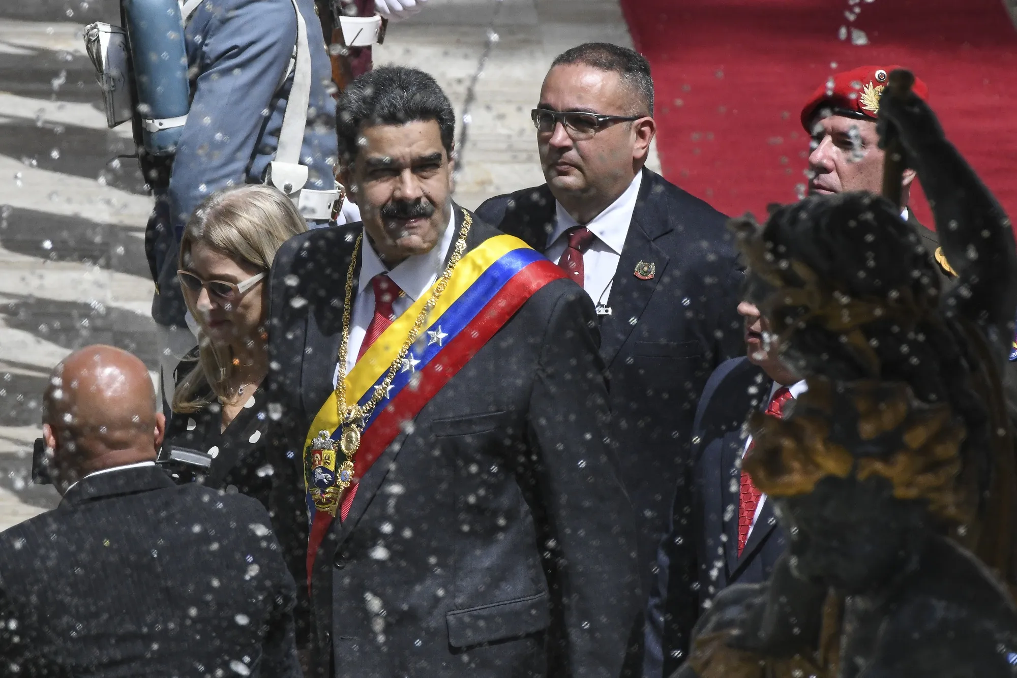 Nicolas Maduro arrives for the state of the union address in Caracas on Jan. 14.