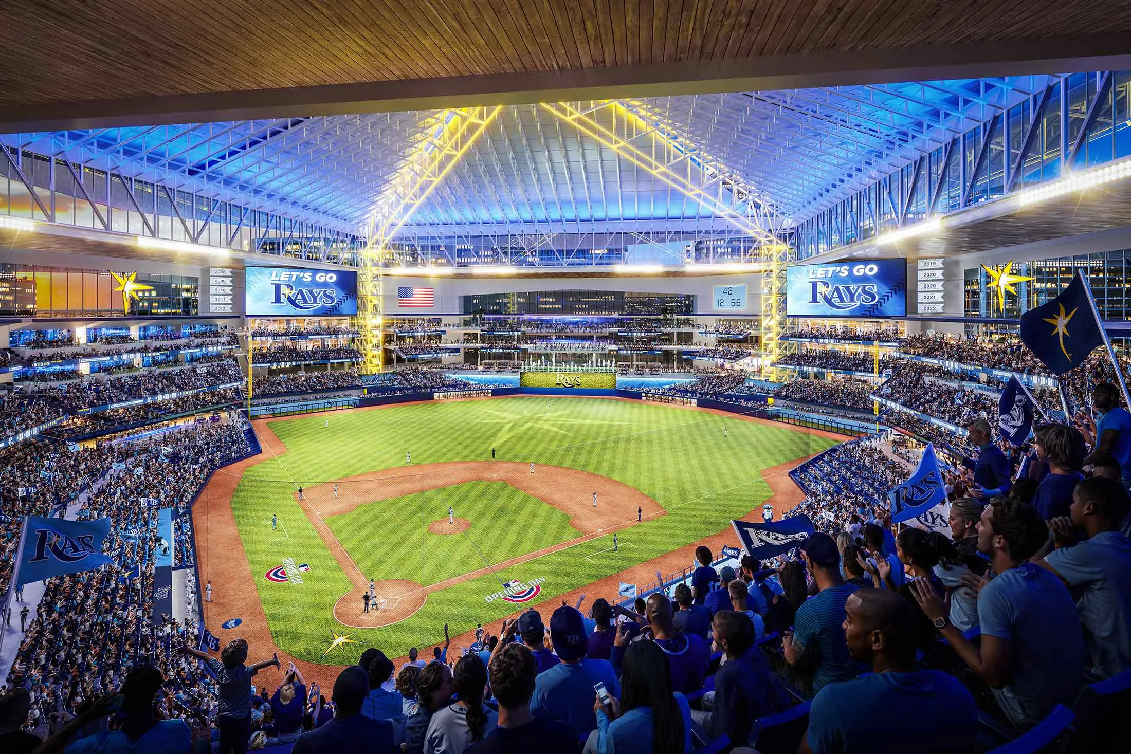 A rendering of the future home of the Tampa Bay Rays.