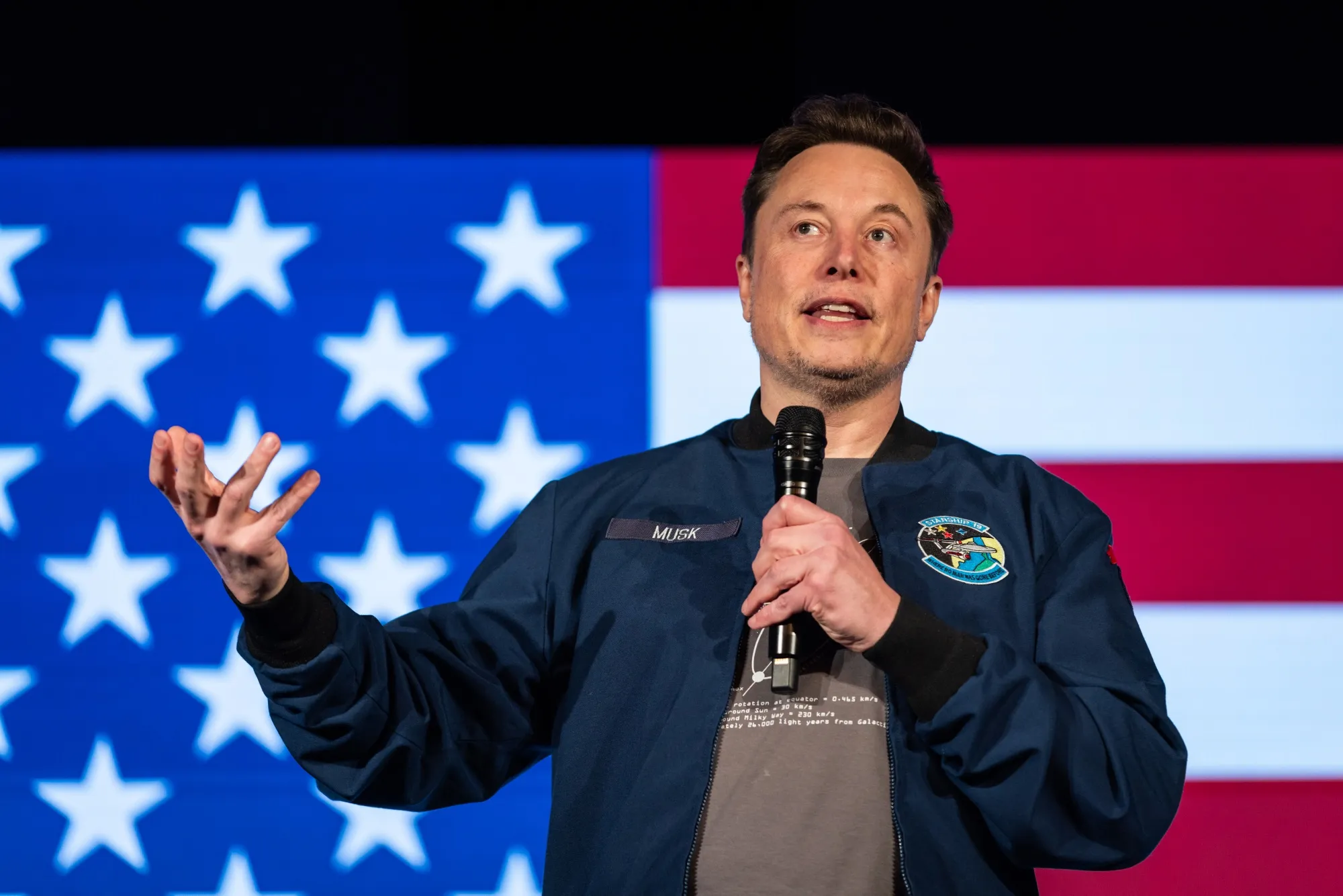 Elon Musk habla en un evento en Lancaster, Pensilvania, el 26 de octubre.