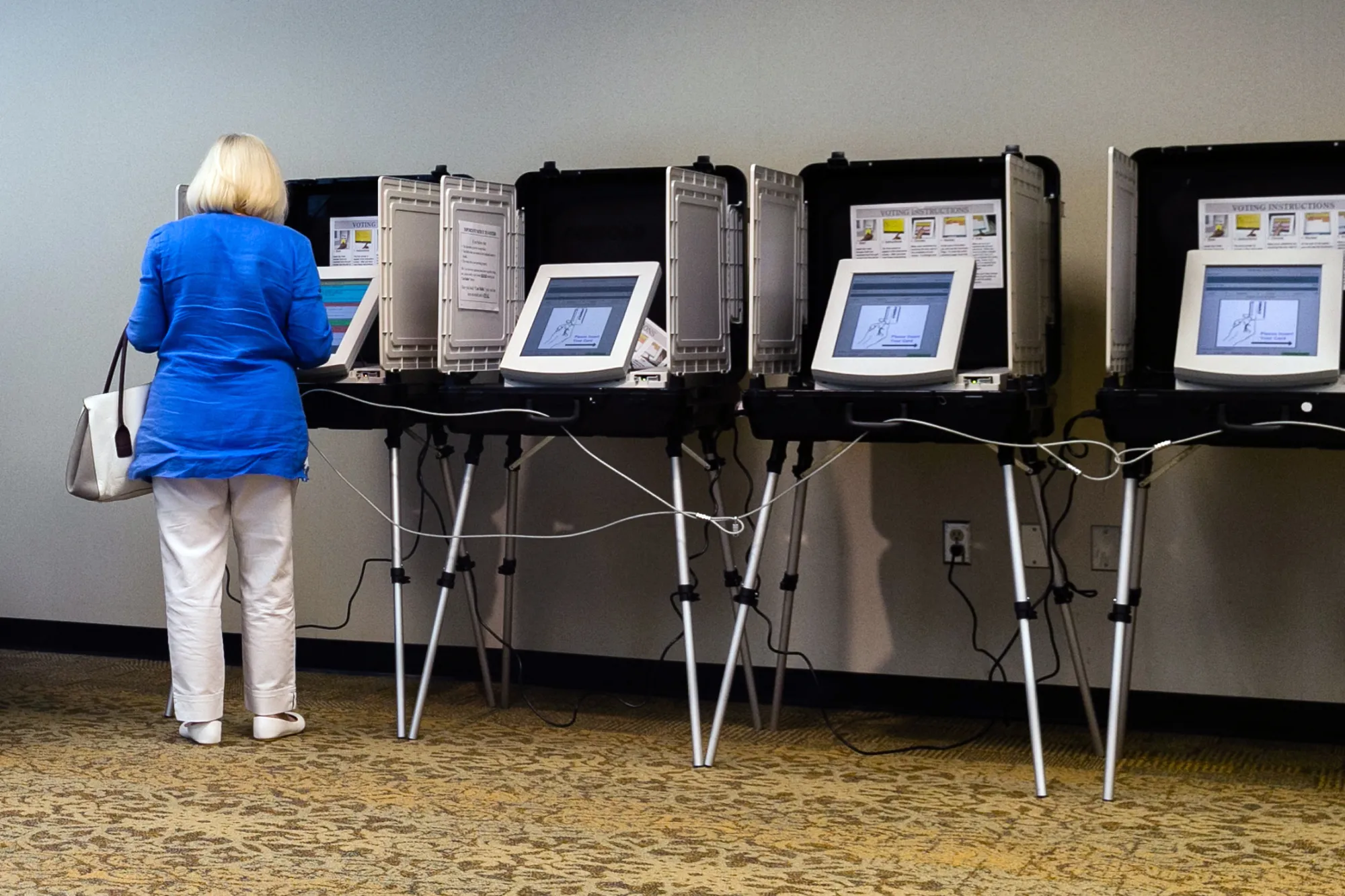 Voters Cast Ballots For The Primary Runoff Elections