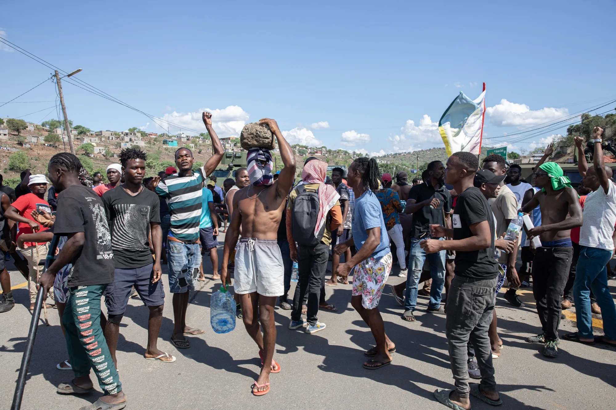 Mozambique's main border with South Africa was closed on November 13, 2024 as dozens of protestors blocked trucks and cars following the opposition leader's call for more demonstrations against results of last month's vote.&nbsp;