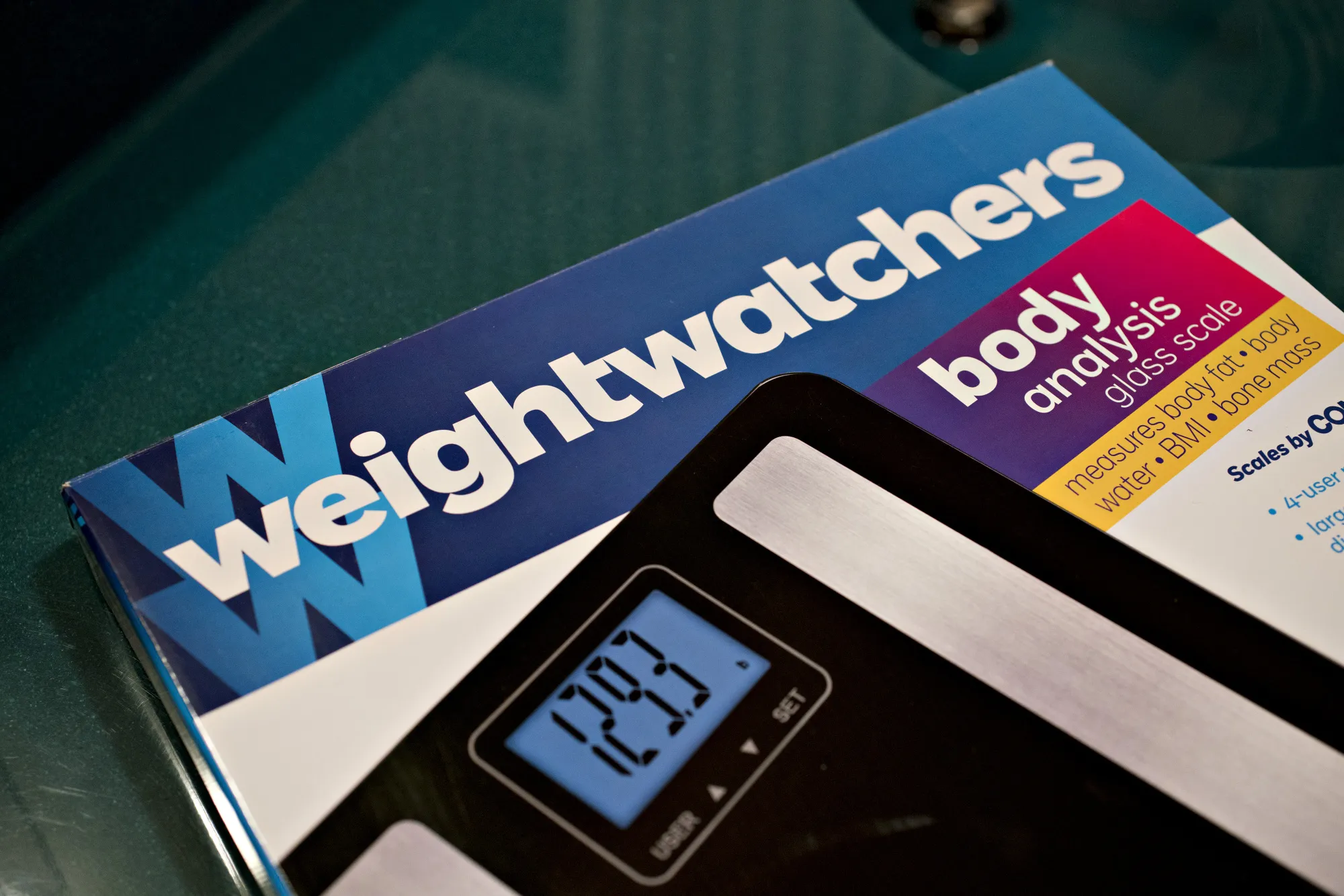 A WeightWatchers brand bathroom&nbsp;scale.