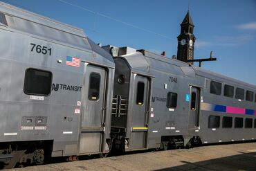 Commuters On New Jersey Transit As More Office Workers Returning