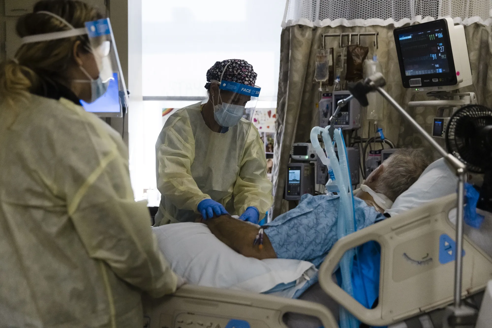 The Covid-19 intensive care unit (ICU) at Freeman Hospital West in Joplin, Missouri, U.S..