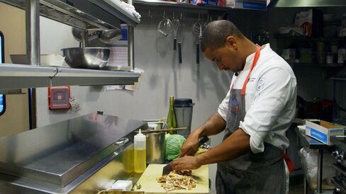 Chef Johnson may be preparing the chicken filling solo, but for the true holiday spirit, invite friends to help.