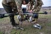Ukrainian Military Trains With Large Attack Drone