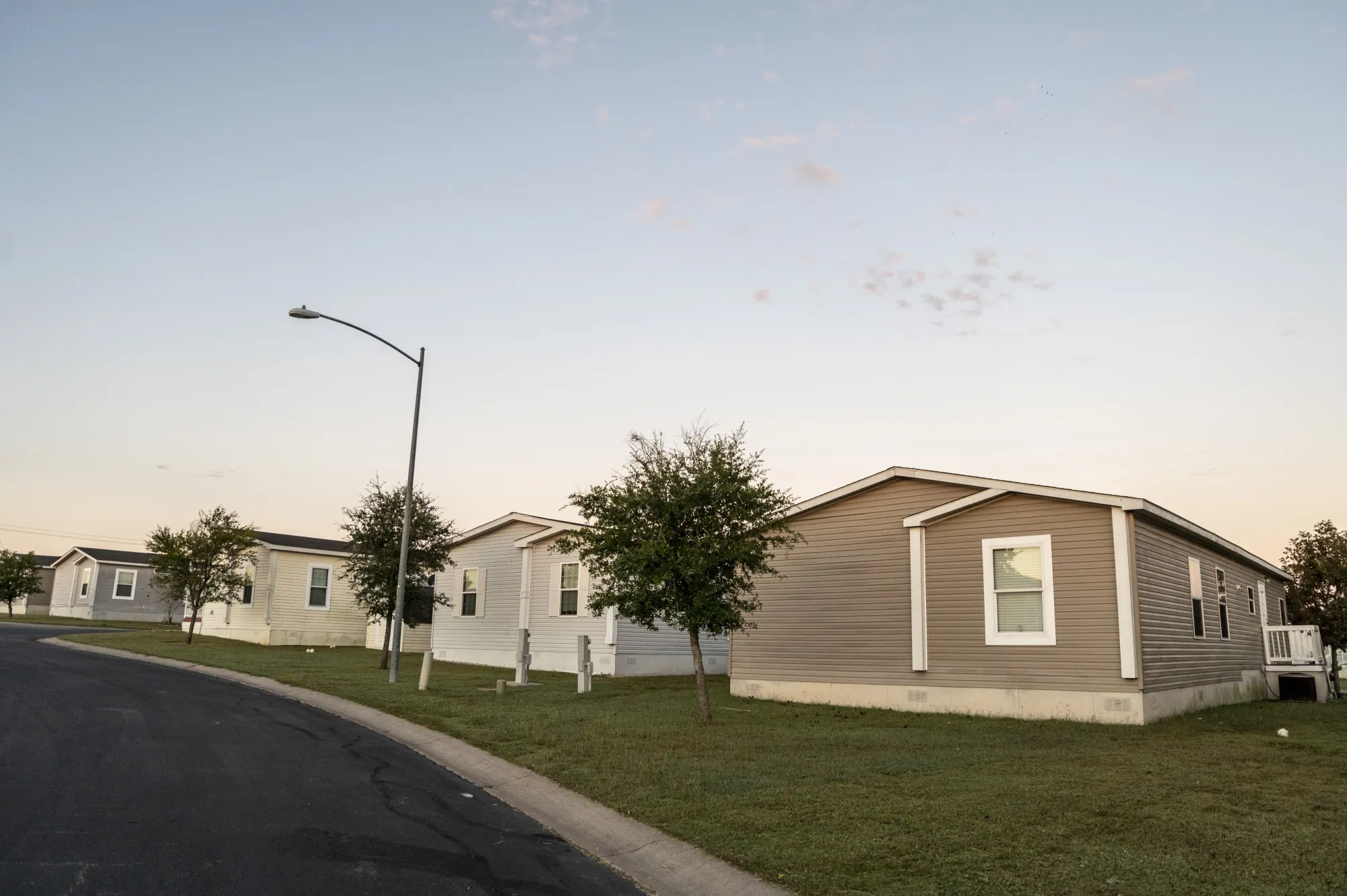 A mobile home community in Del Valle, Texas, in 2021.&nbsp;