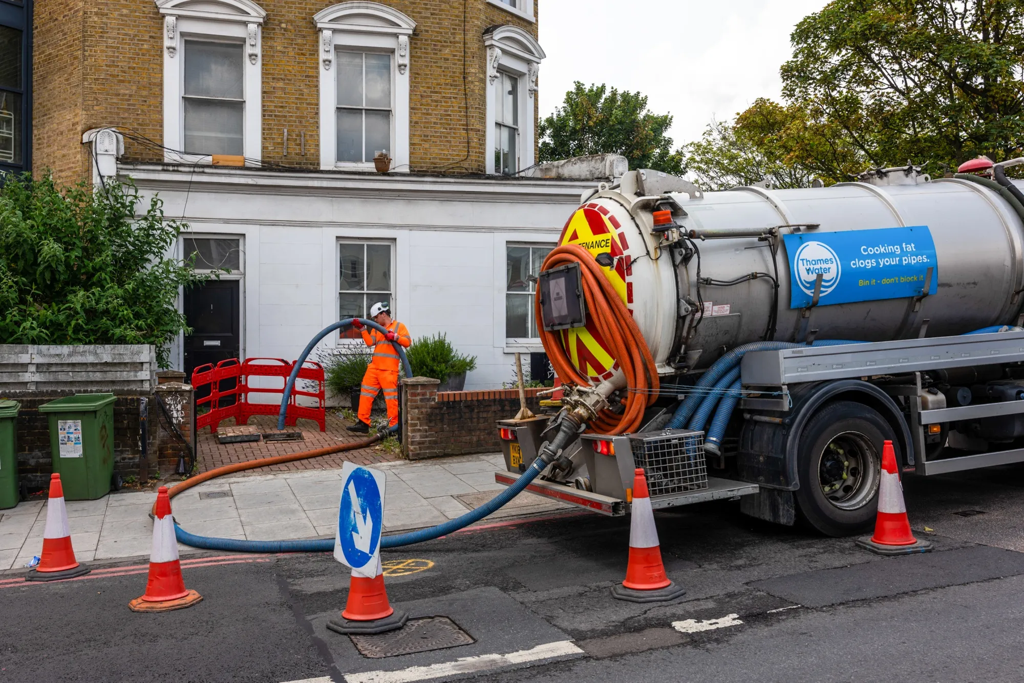 A Thames Water incident site in London.