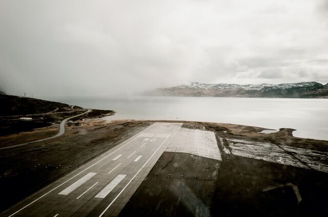 The airport in Narsarsuaq, Greenland, a small settlement near Tanbreez.