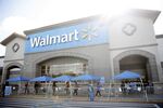 Shoppers wait in line to enter a Walmart&nbsp;in Torrance, California, on May 19, 2020.&nbsp;