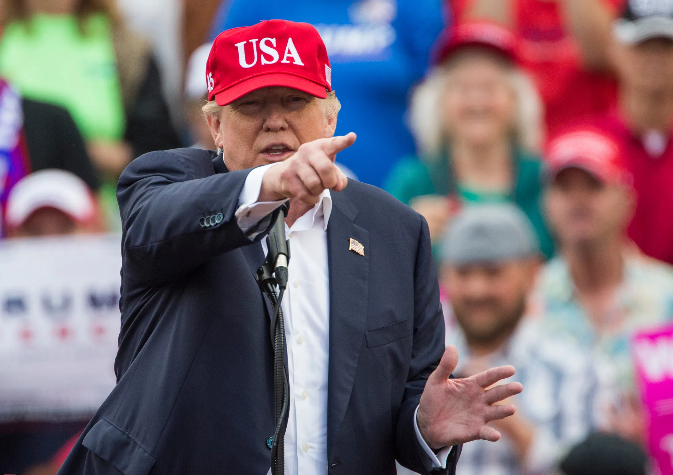 President-elect Donald Trump speaks during a thank you rally in Ladd-Peebles Stadium on Dec. 17, in Mobile, Alabama.
