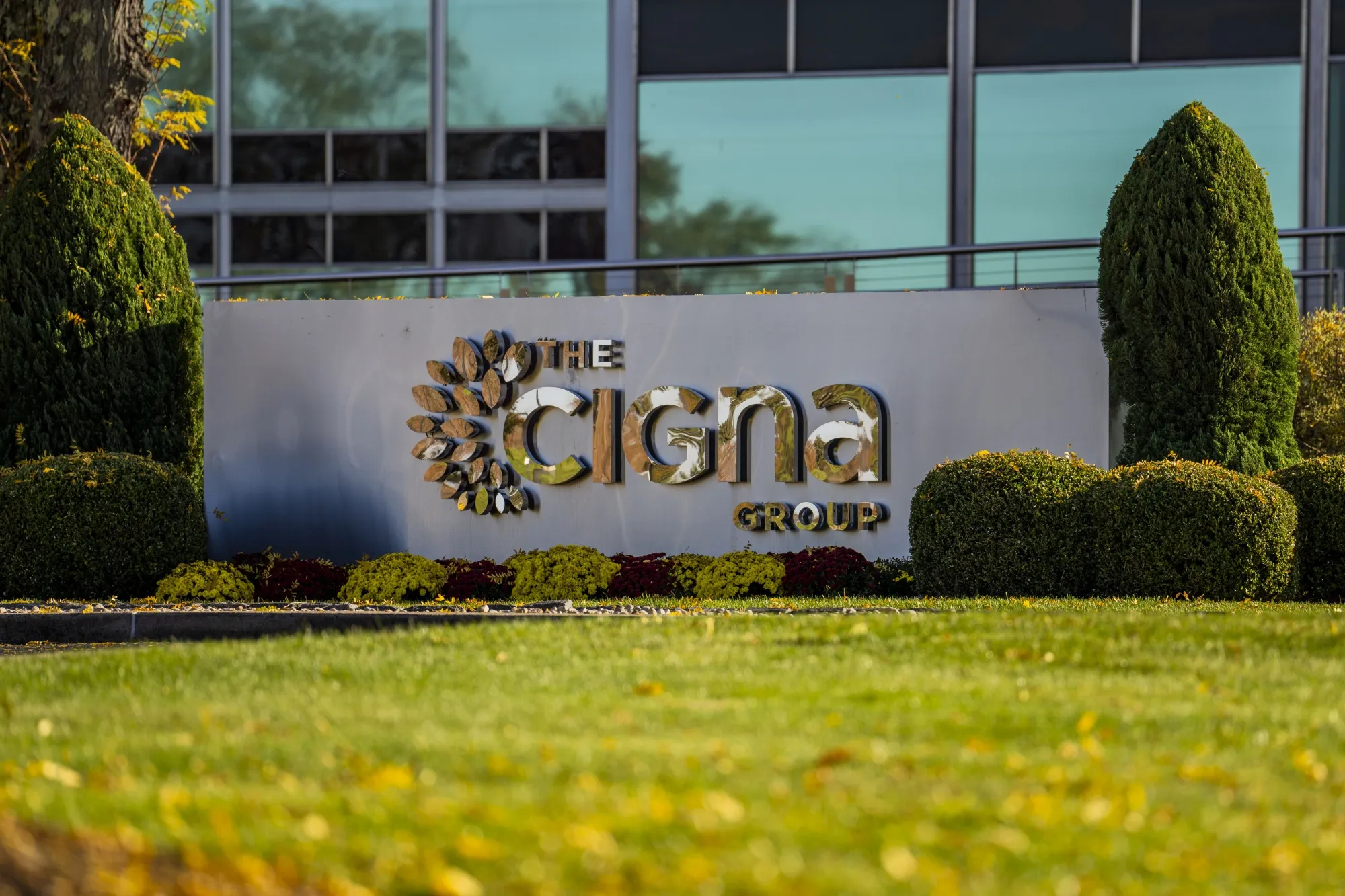 The Cigna Group headquarters in Bloomfield, Connecticut, US, on Friday, Oct. 27, 2023. The Cigna Group is scheduled to release earnings figures on November 2.