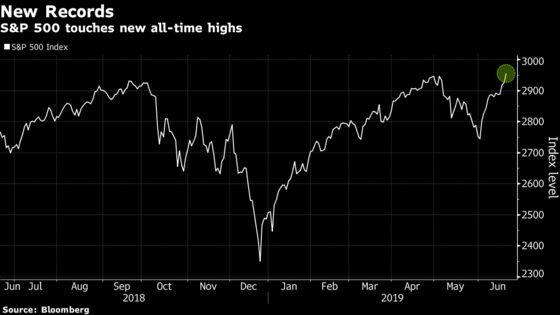 Only Game in Town, U.S. Stocks Surge to Records in Yield Chase