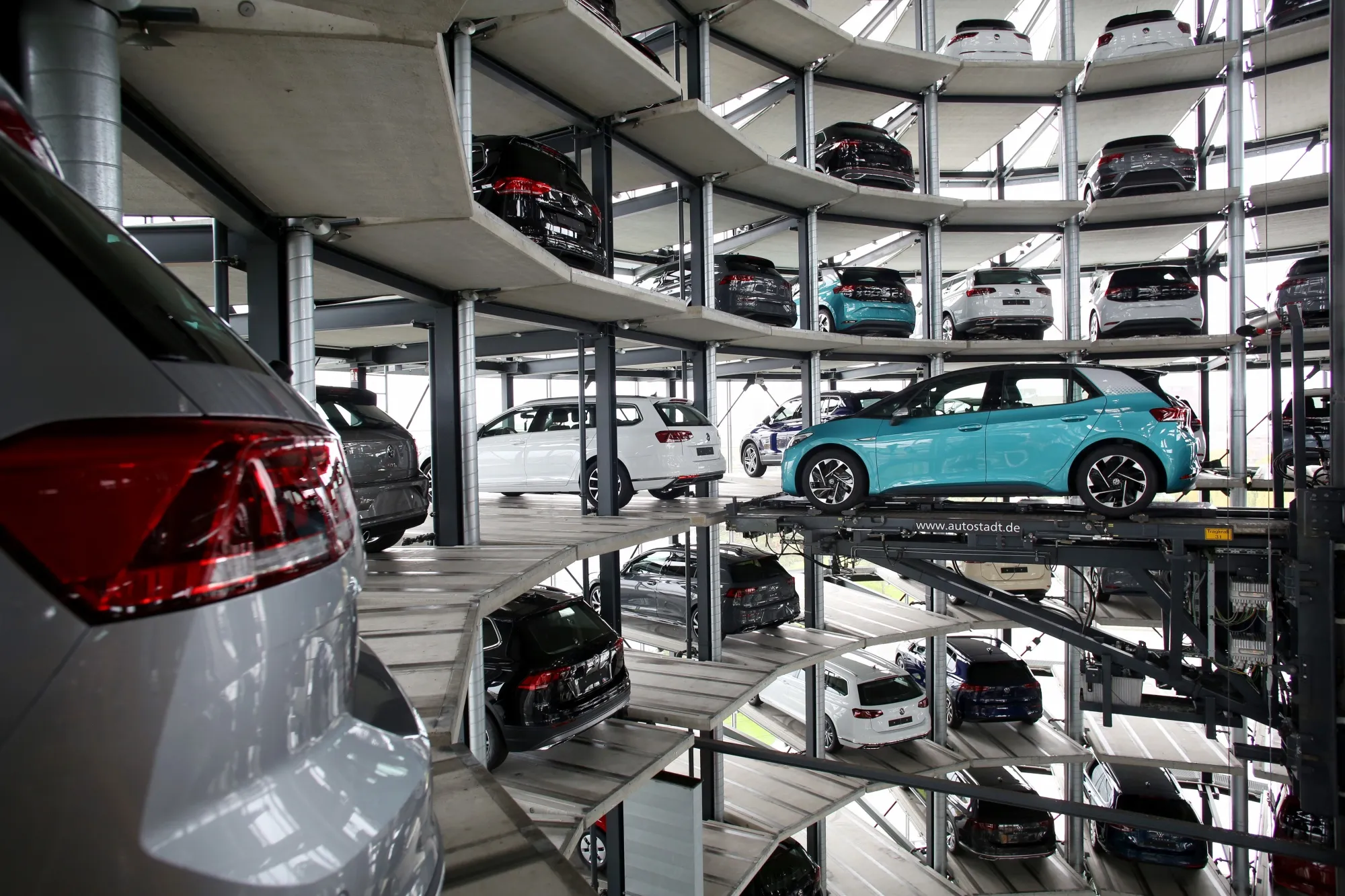 Electric Volkswagen AG Automobiles in the Automaker's Delivery Towers Ahead of Earnings 