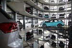 Electric Volkswagen AG Automobiles in the Automaker's Delivery Towers Ahead of Earnings 