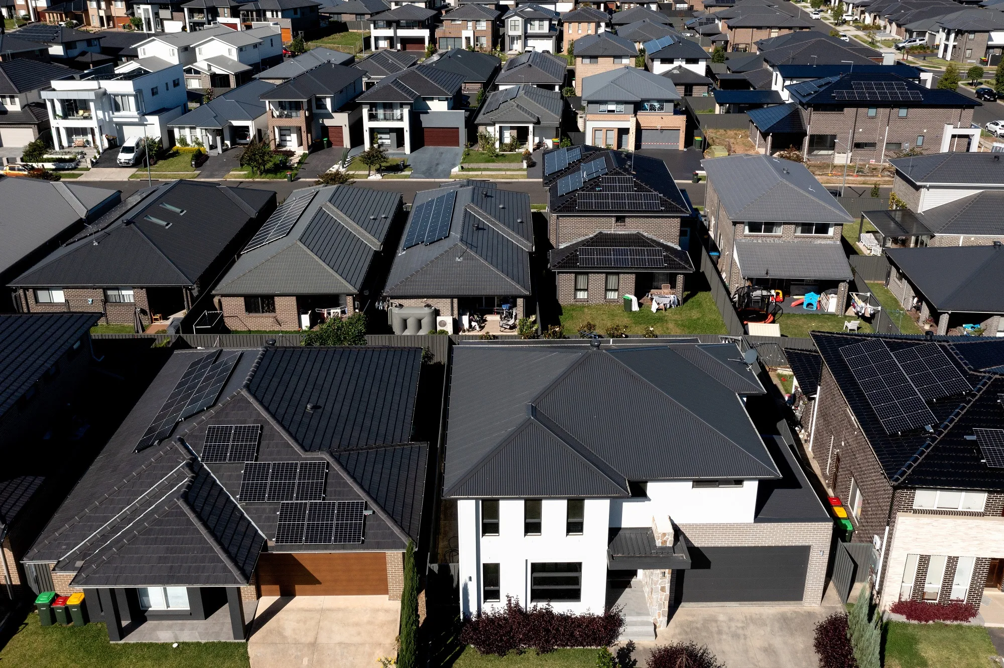 Newly built houses in the Denham Court suburb of Sydney.