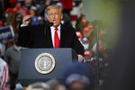 President Donald Trump holds a campaign rally in Allentown, Pennsylvania, on Oct 26. 
