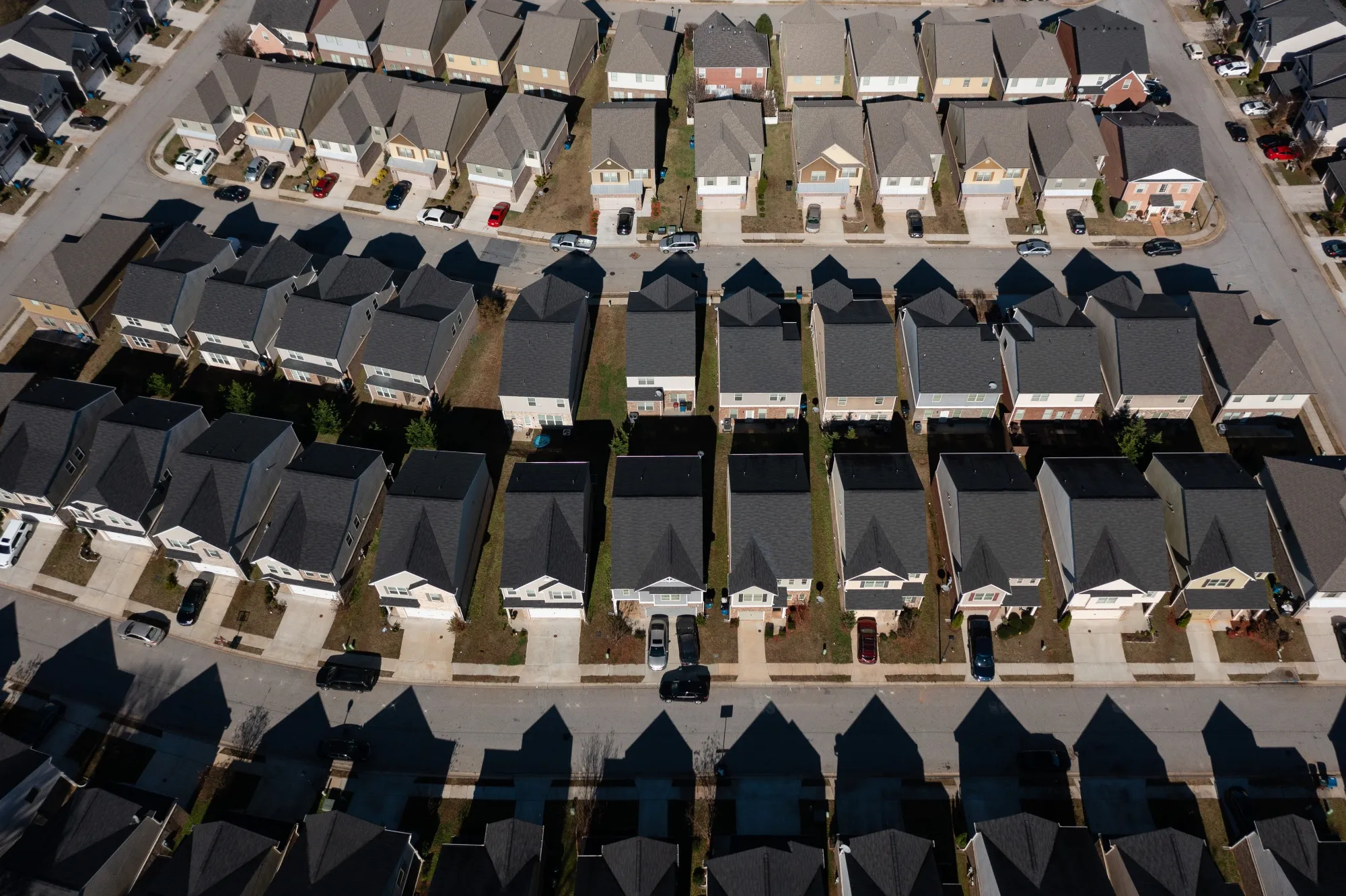 Homes in a subdivision in McDonough, Georgia.&nbsp;