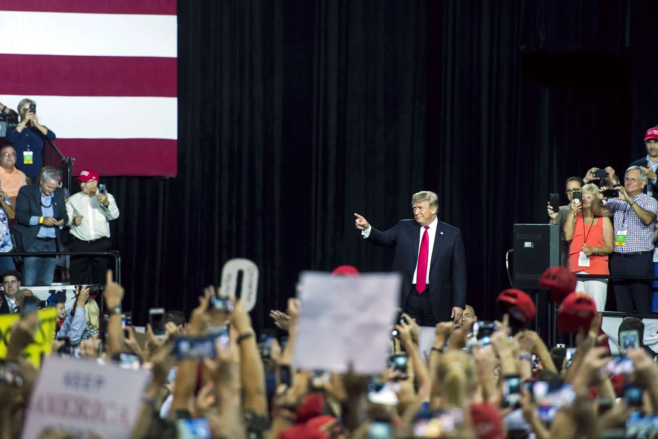 Donald Trump during a rally in Tampa&nbsp;on July 31.&nbsp;