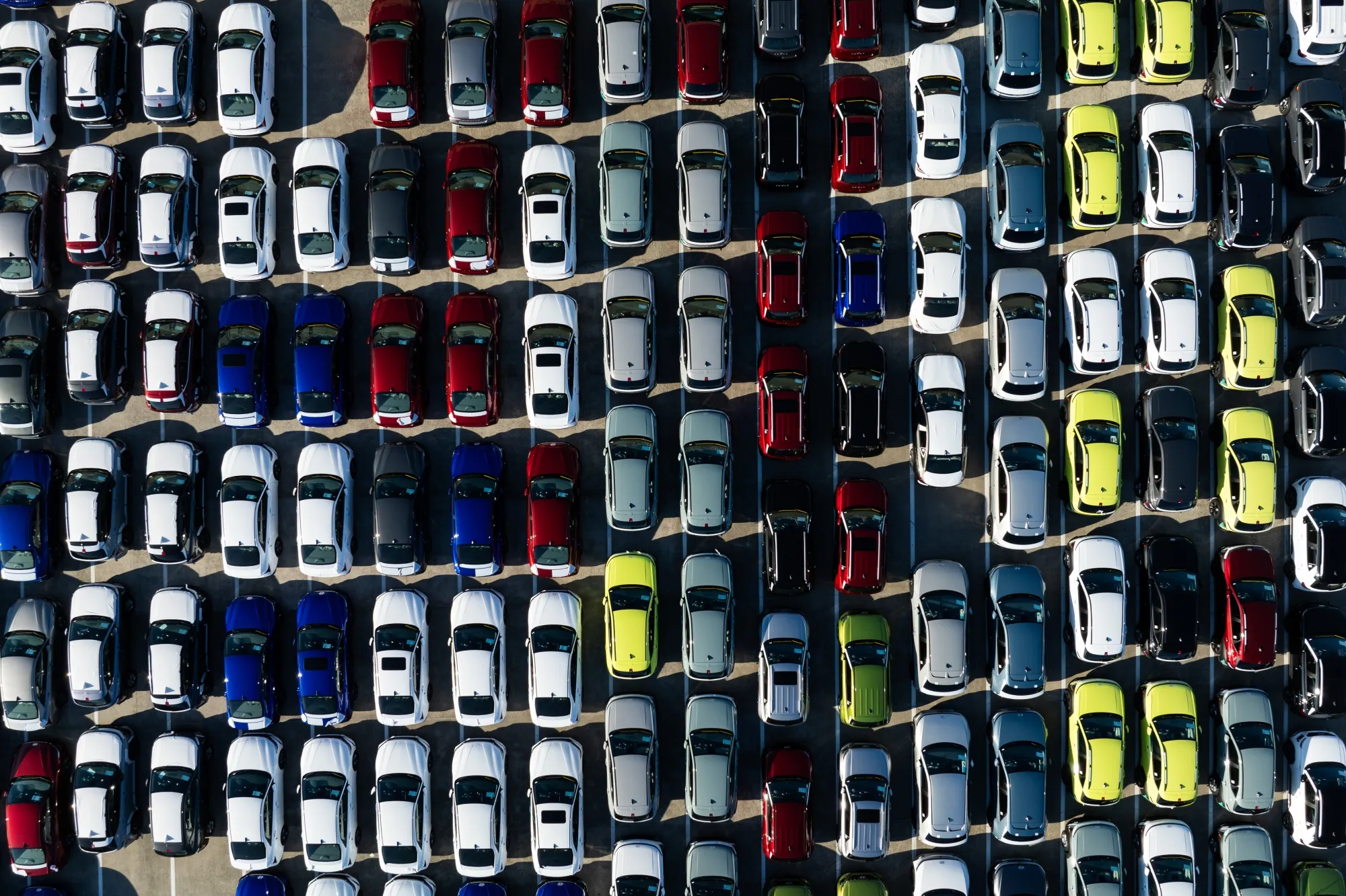 Hyundai vehicles at a port in Ulsan, South Korea.