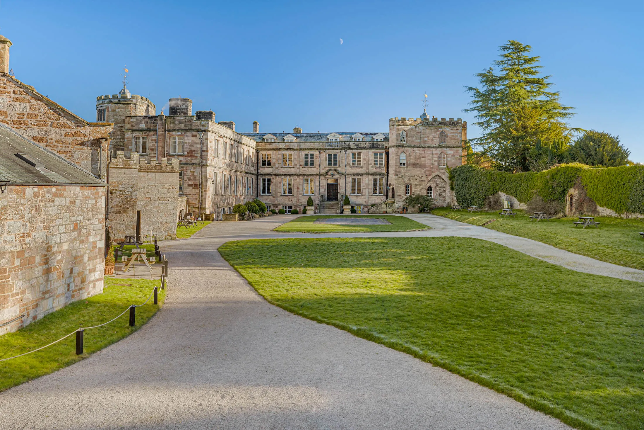 The castle covers about 29,000 square feet.