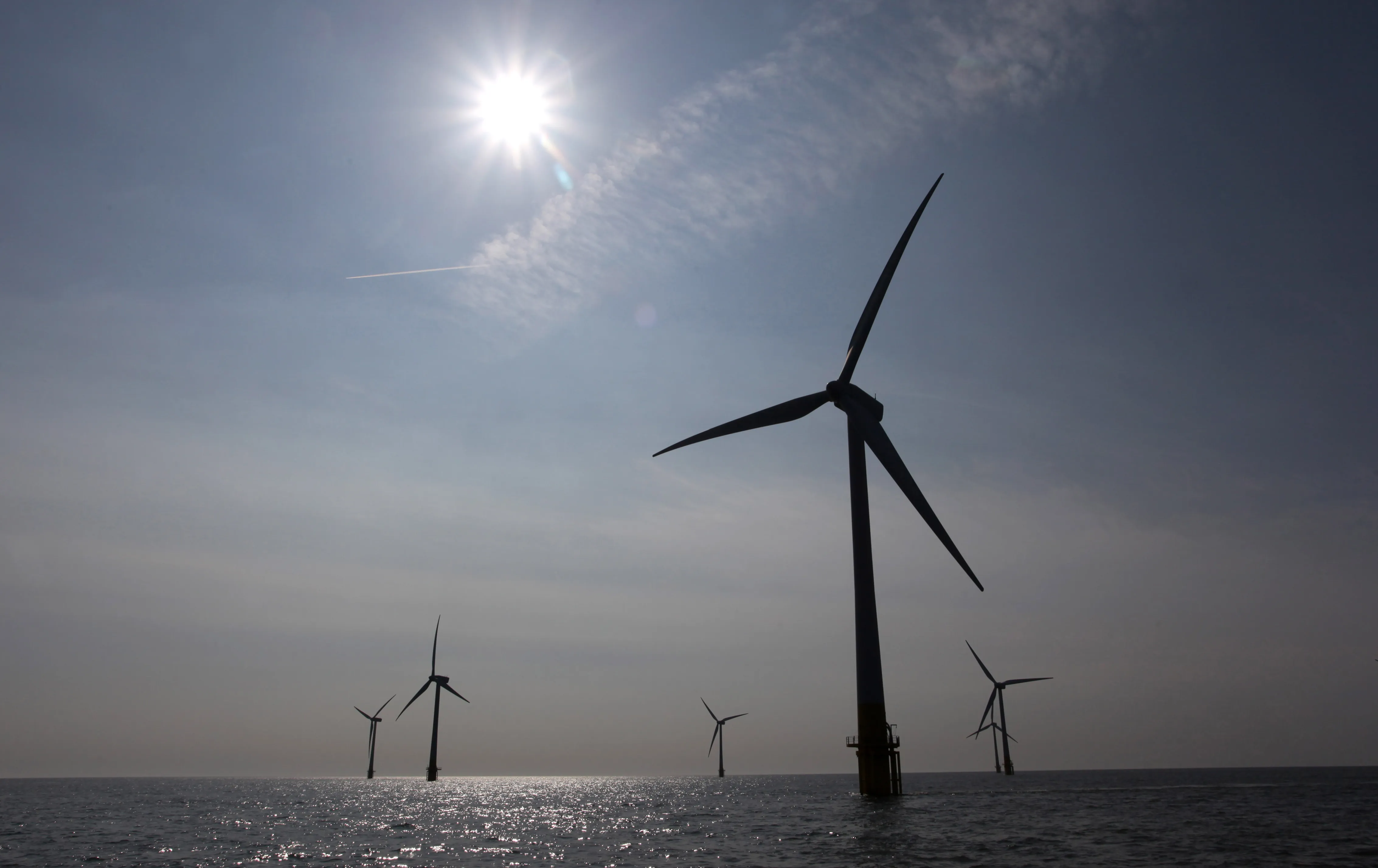 Wind turbines near Great Yarmouth.