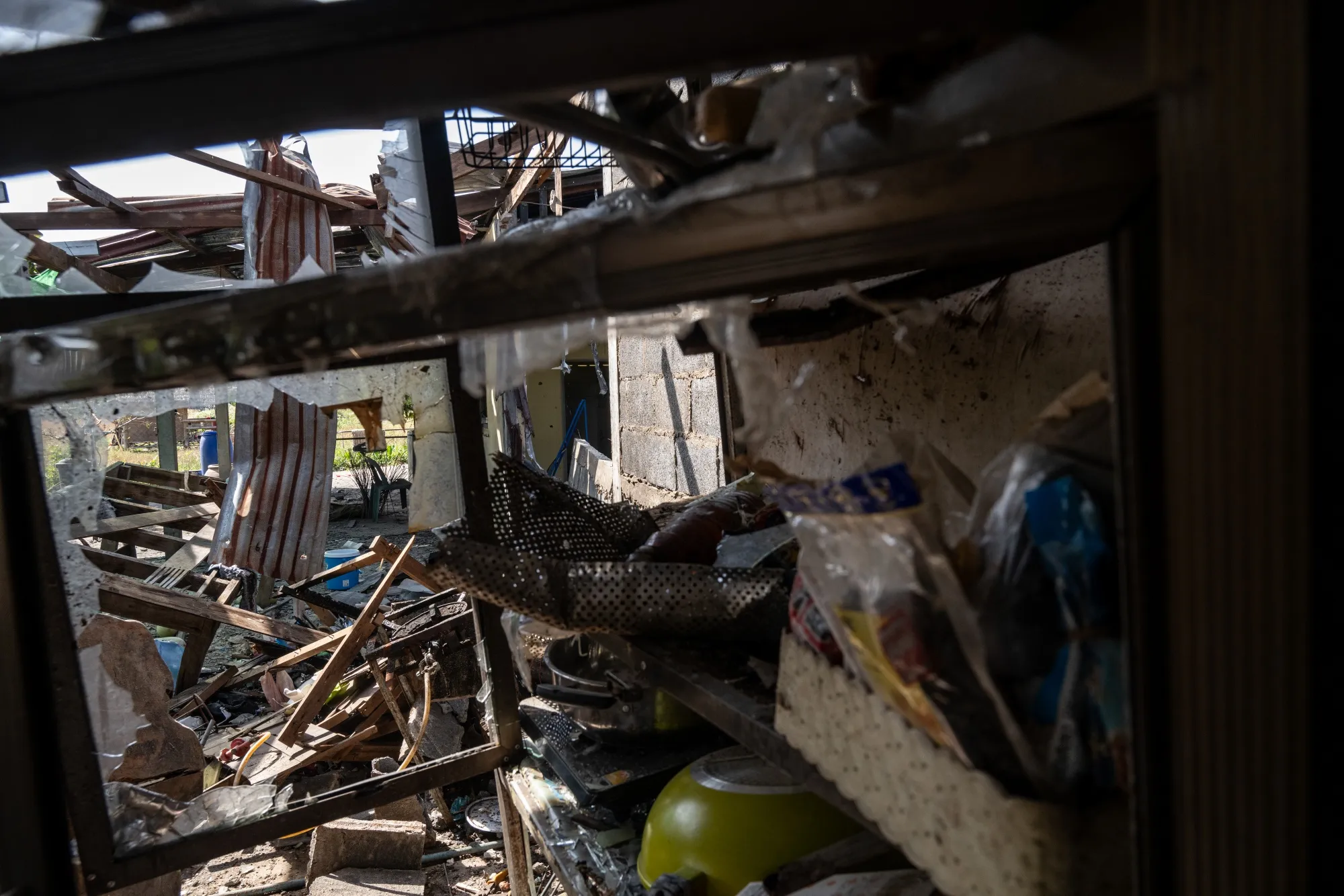 A home damaged by shelling in Surin, Thailand, on Dec. 19.