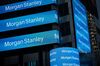 Morgan Stanley digital signage is displayed on the exterior of the company's headquarters in New York, U.S.