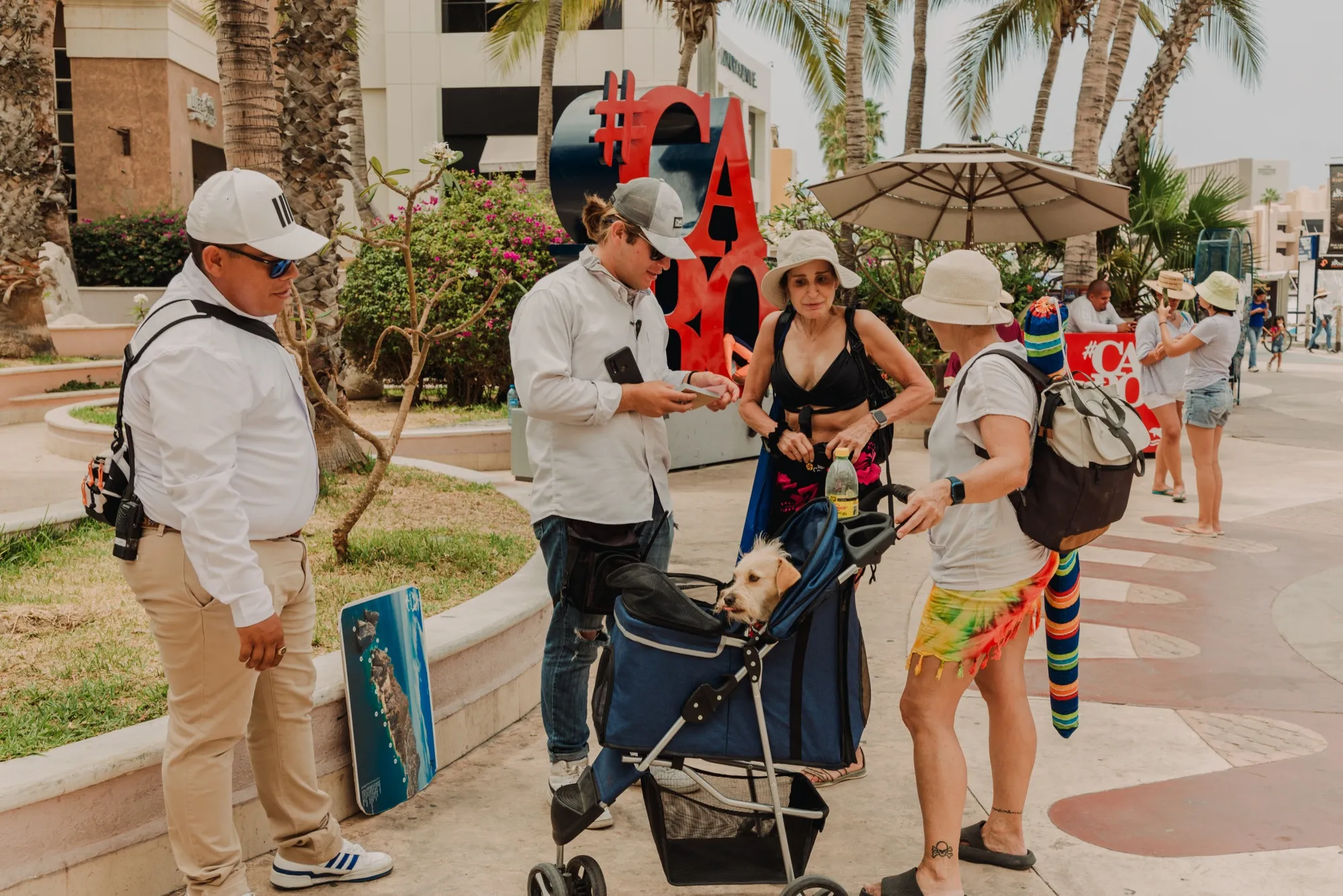 Tourists and a guide in Cabo San Lucas as inflation in Mexico shows signs of cooling.&nbsp;