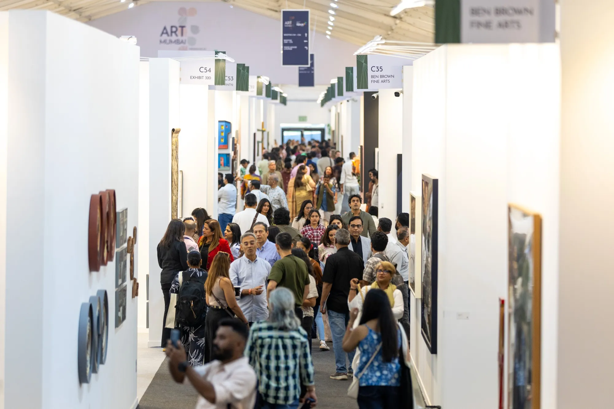 Visitors at Art Mumbai 2025 in November.