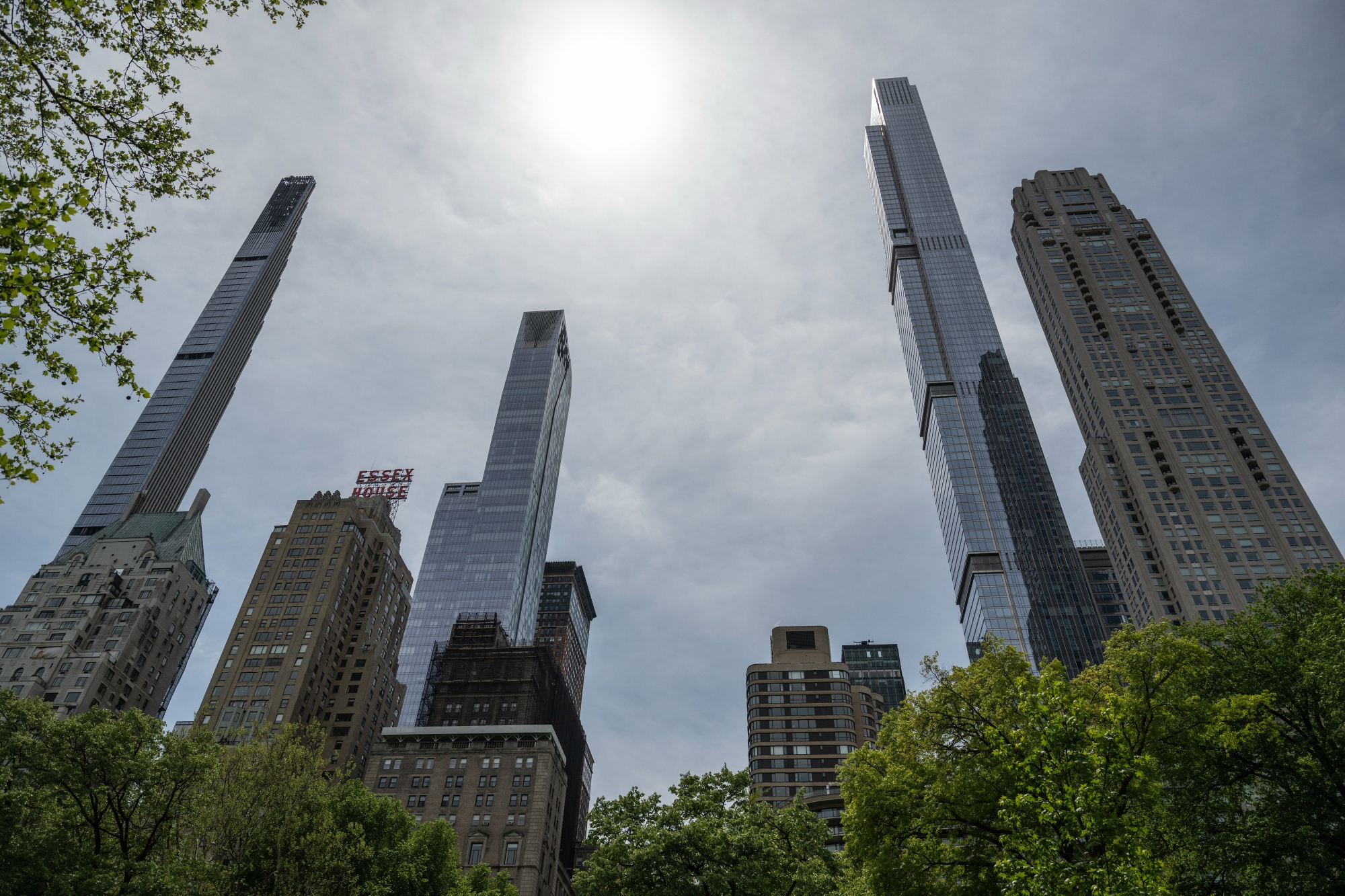 Residential luxury towers along Billionaire's Row in New York.