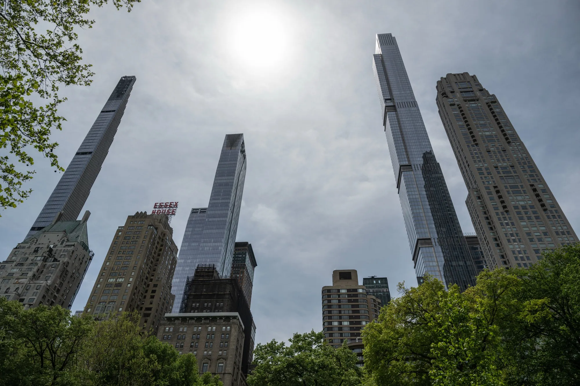 Residential luxury towers along Billionaire's Row in New York.