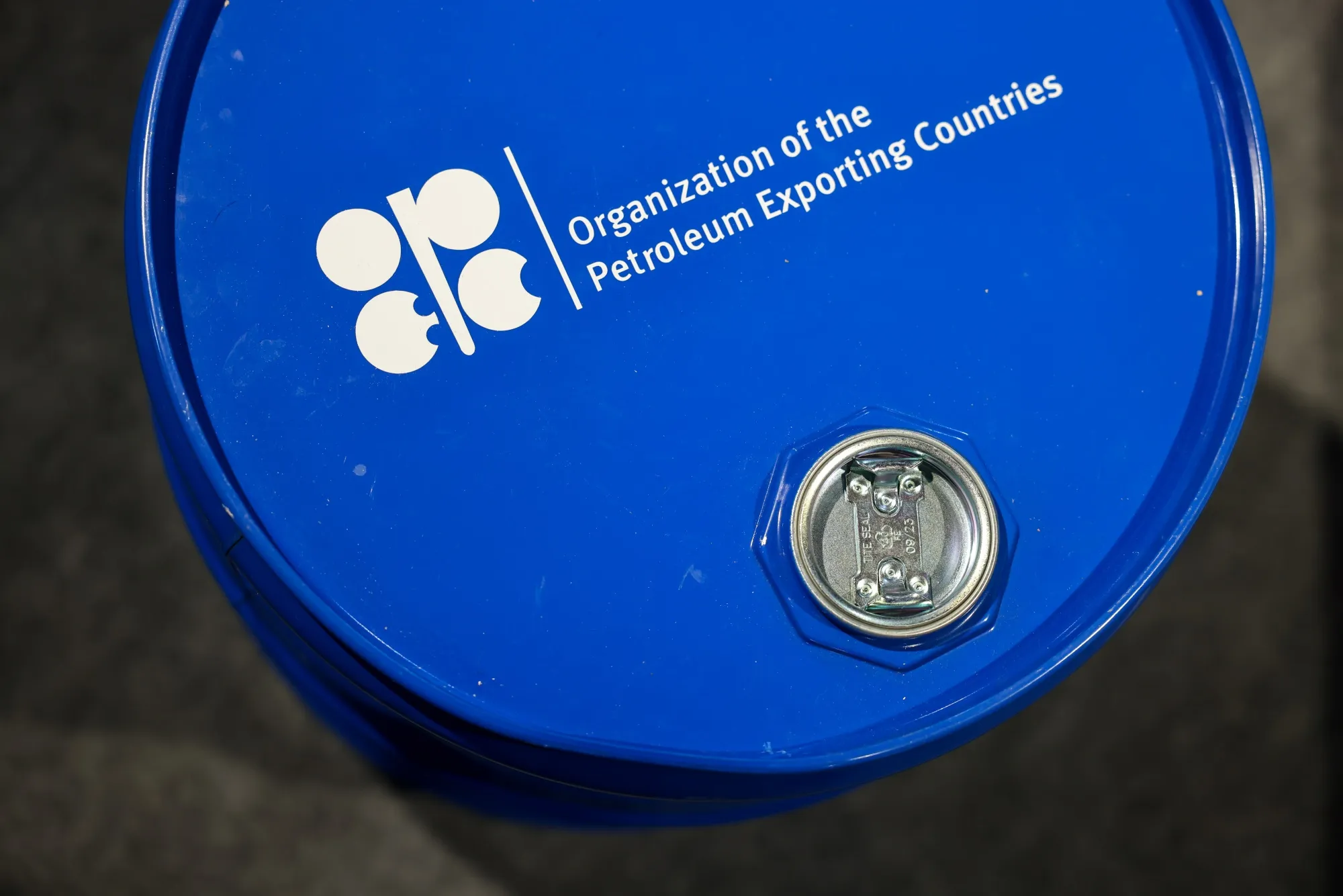 An OPEC-branded oil drum.