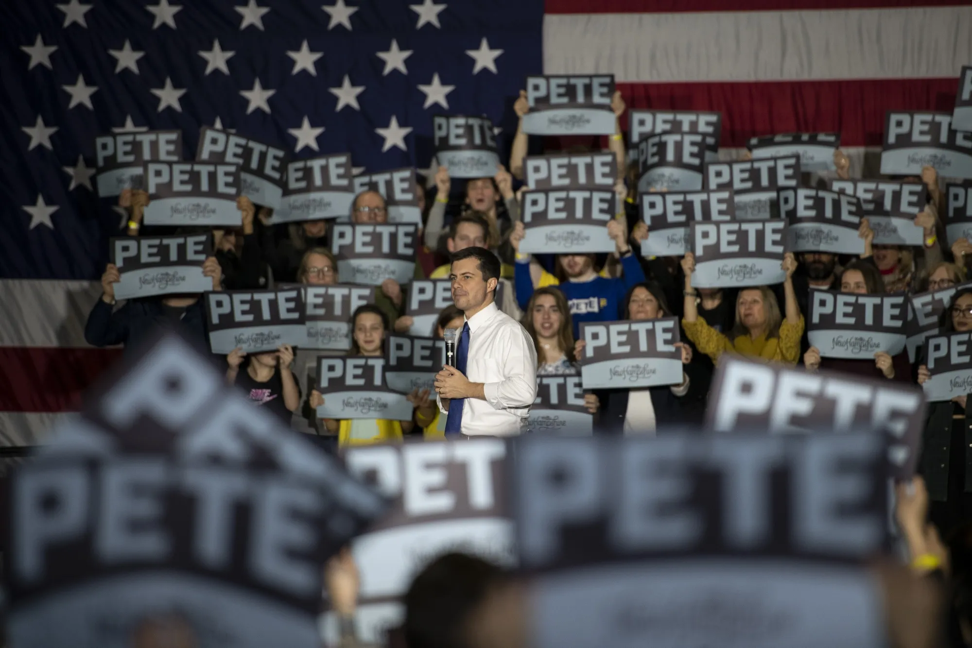 Pete Buttigieg in Exeter, New Hampshire.