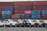 Vehicle Shipment at Yokohama Port Ahead of Auto Companies Earnings