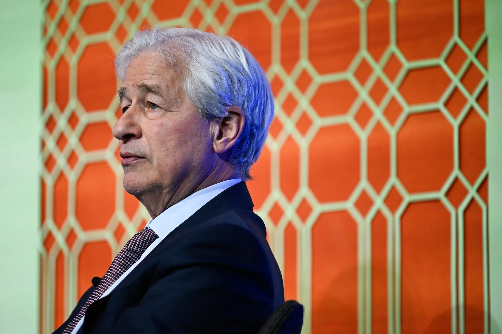 JPMorgan CEO Jamie Dimon at the Norges Bank Investment Management annual investment conference in Oslo on April 28.