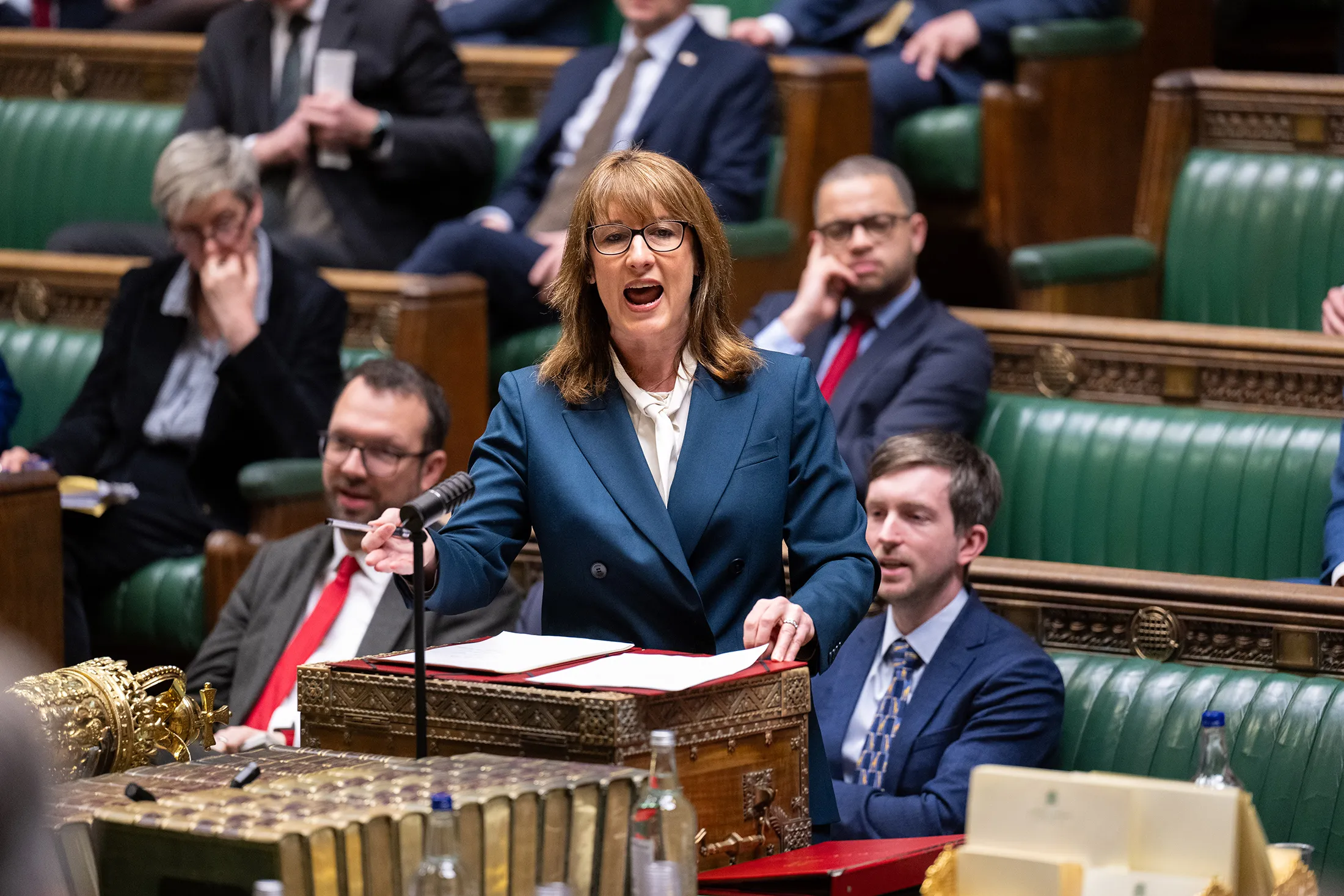 Rachel Reeves at the Dispatch Box in the House of Commons yesterday