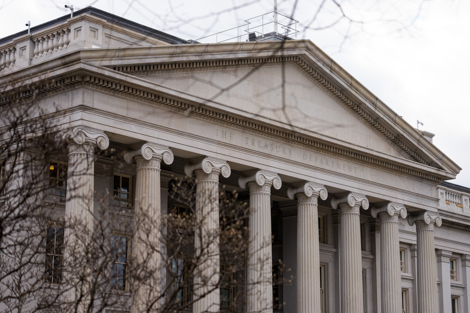 The US Treasury Department in Washington, DC, US, on Friday, Jan. 2, 2026. US Treasuries rose on the first trading day of 2026, getting off to a positive start after notching their best annual return in five years. Photographer: Aaron Schwartz/Bloomberg
