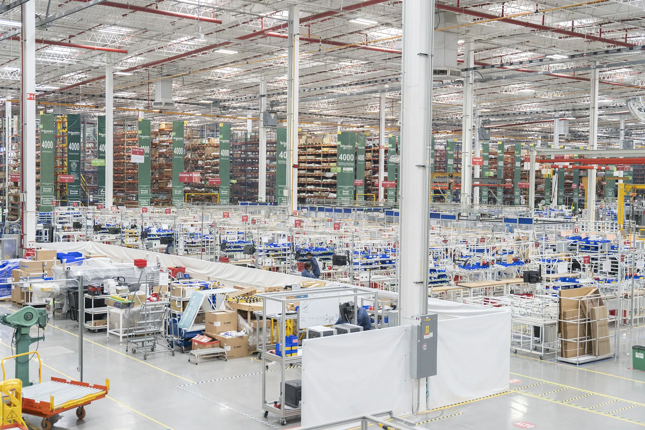 The plant floor at Schneider Electric in Monterrey, Mexico.