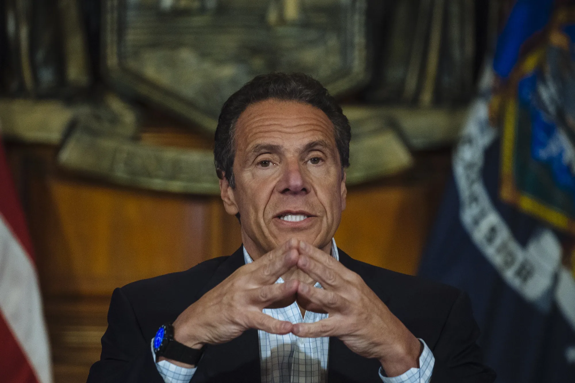 Andrew Cuomo in Albany in 2020.