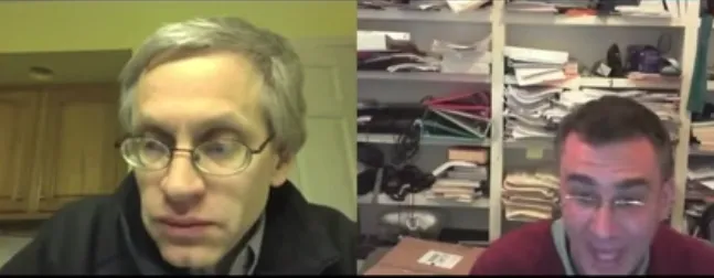 Harold Pollack talks to Jonathan Gruber in April 2014.
