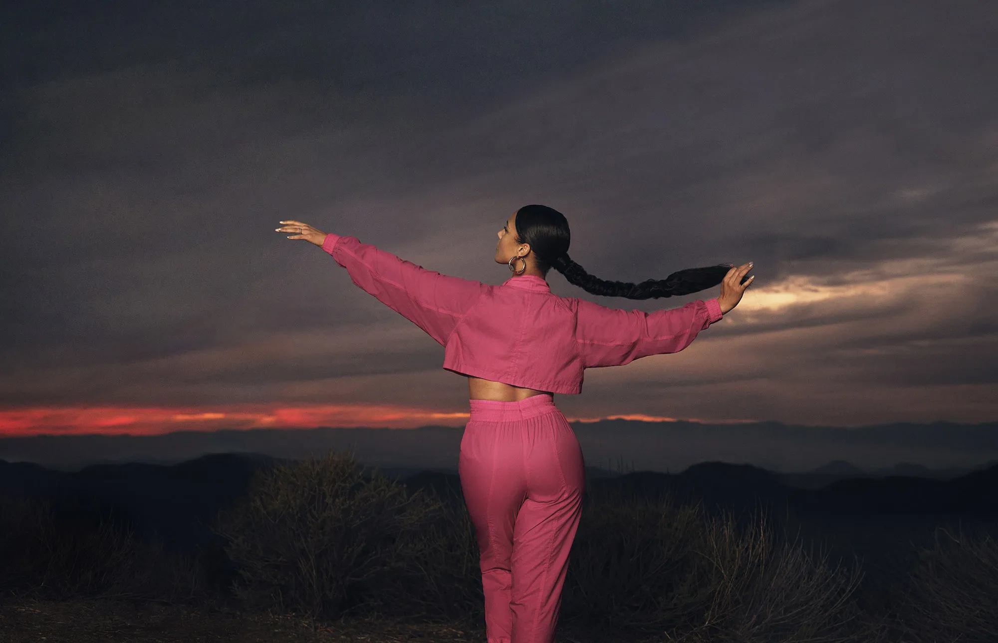 Artist Alicia Keys debuted a clothing line (pictured) with Gap’s Athleta brand on Tuesday.