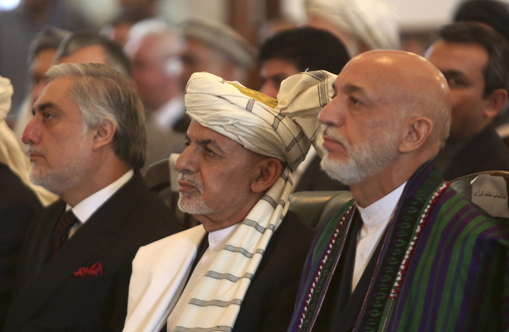 Ashraf Ghani,Hamid Karzai,Abdullah Abdullah