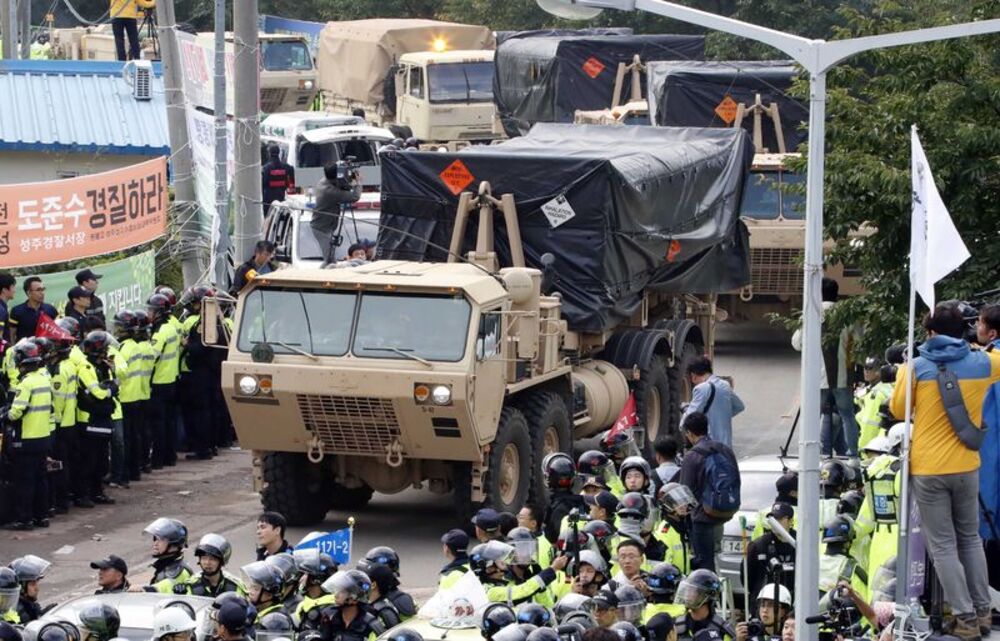 thaad発射台を韓国軍基地に追加配備 北ミサイル懸念の中 Bloomberg