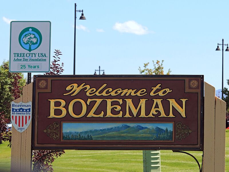 Welcome to Bozeman Montana sign