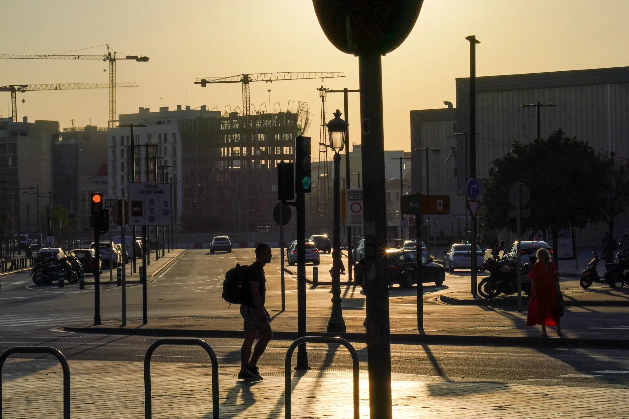 Construction near the Joaquin Sorolla train station in Valencia in June.