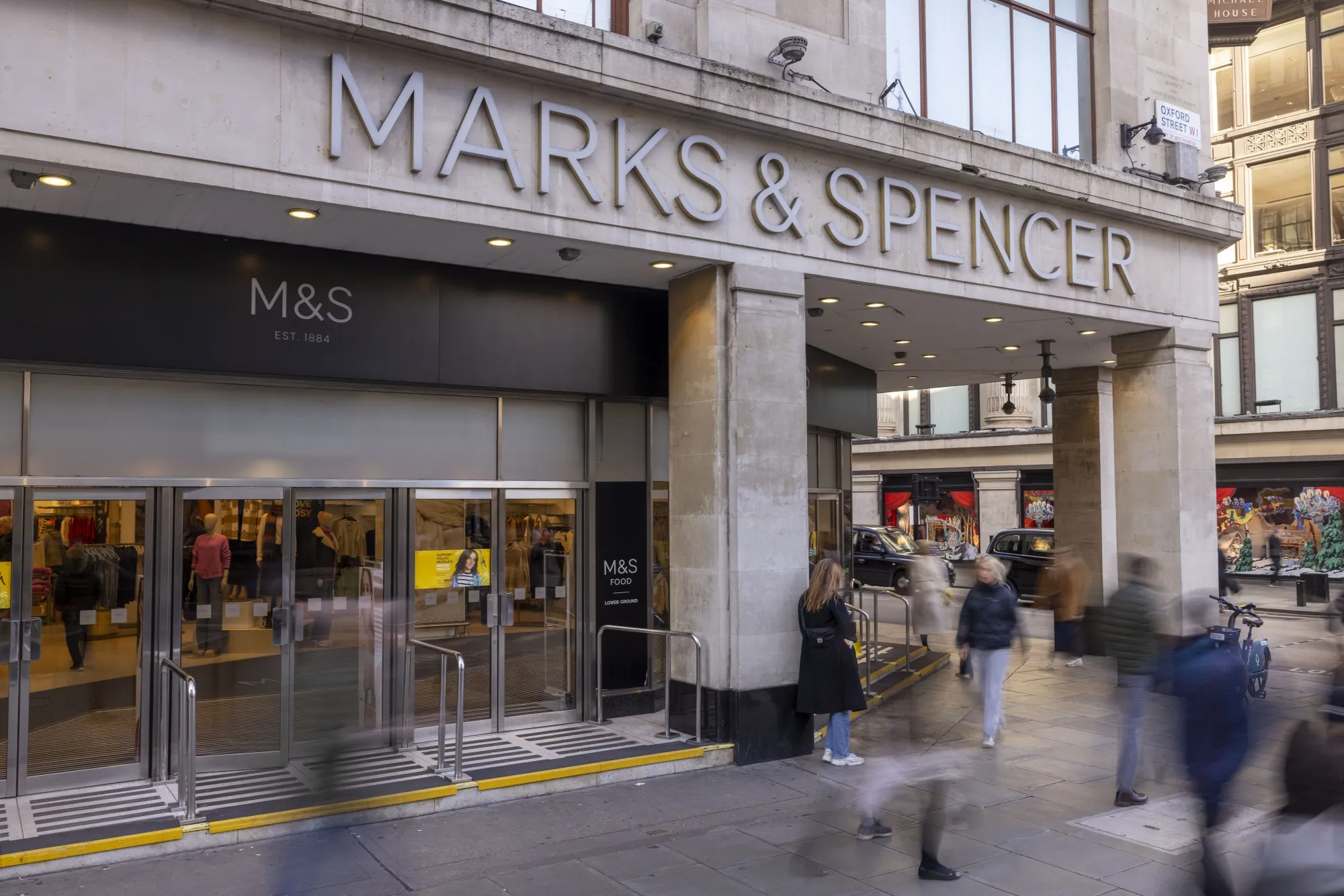 A Marks & Spencer store on Oxford Street in London.