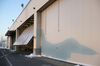 The shadow of a US F-16 fighter aircraft from an aggressor squadron is cast on a hangar at Eielson Air Force Base near Fairbanks.
