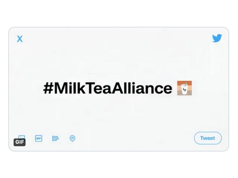 Twitter’s #MilkTeaAlliance hashtag.