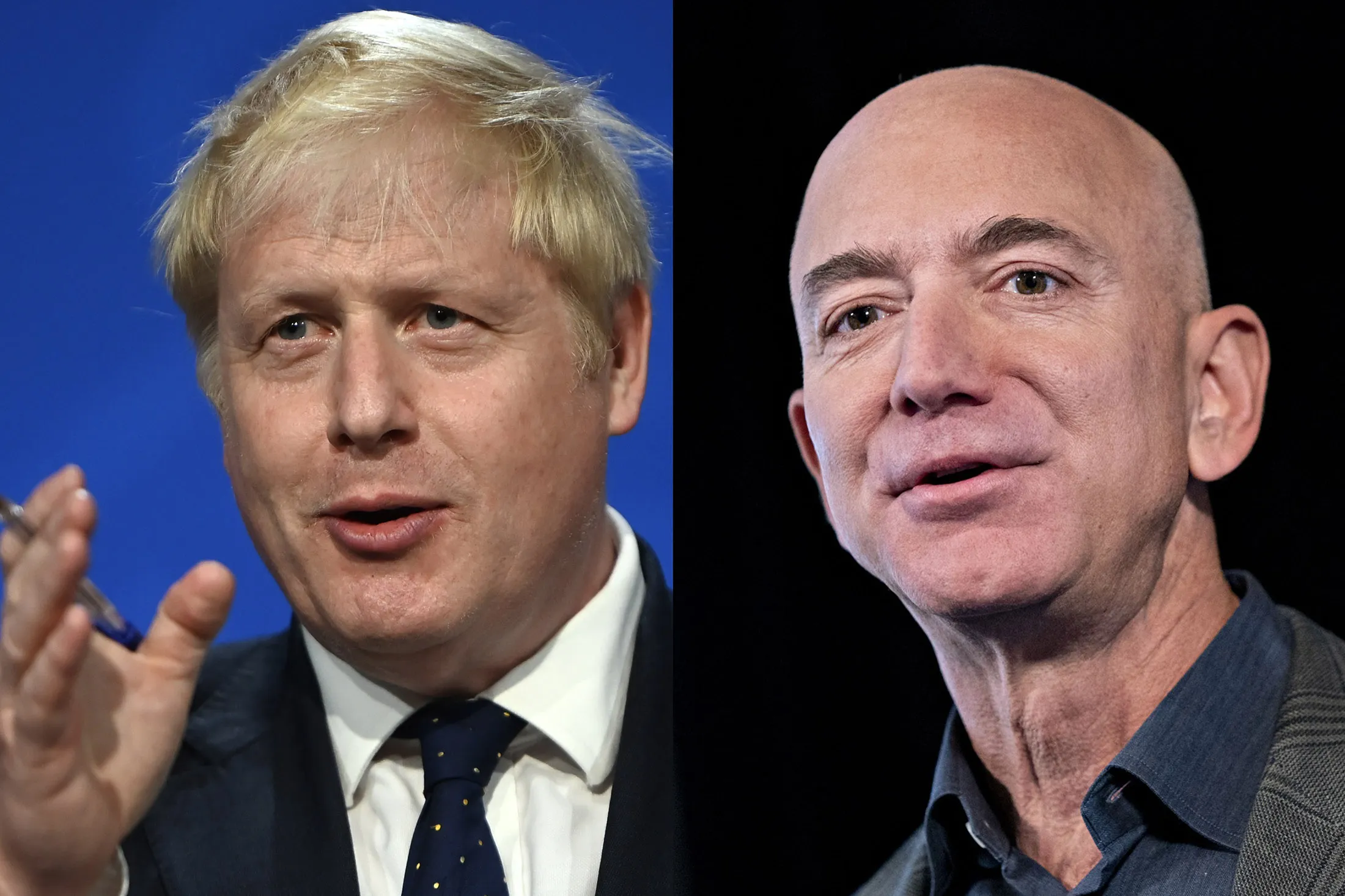 Boris Johnson and Jeff Bezos